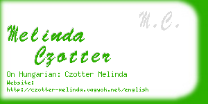 melinda czotter business card